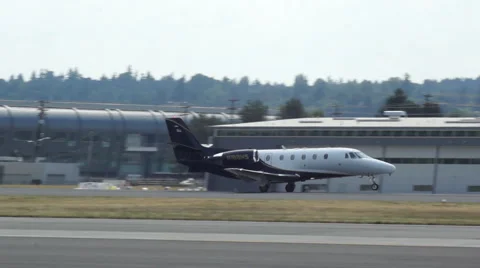 Business Jet takeoff Stock Footage 44347761