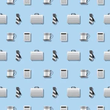 Business Job At the Office Pattern Stock Illustration