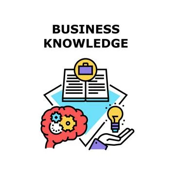 Business Knowledge Process Vector Concept Color 스톡 일러스트