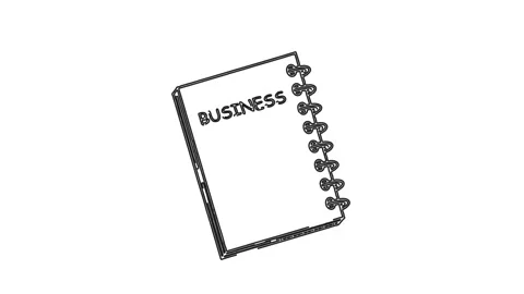 Business knowledge rules book doodle whiteboard animation Stock Footage 264960421