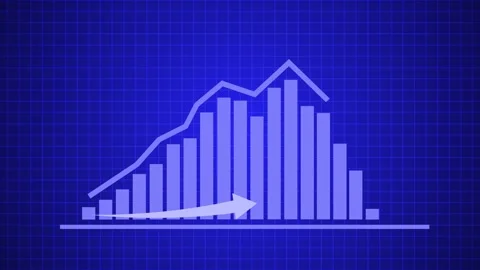 Business KPI Analytics Animation with Rising Performance Bar Charts Stock Footage 337011119