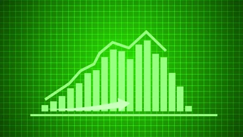 Business KPI Analytics Animation with Rising Performance Bar Charts Stock Footage 337011143