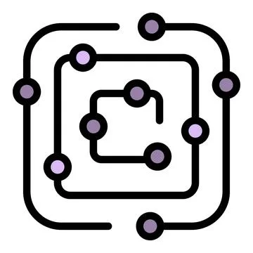 Business labyrint icon vector flat Stockillustratie