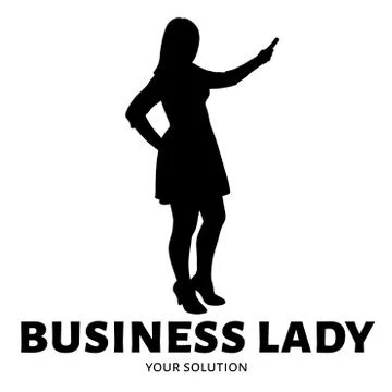 Business lady vector logo. Logo in the form of a business lady Stock Illustration