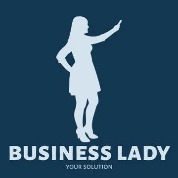 Business lady vector logo. Logo in the form of a business lady Stock Illustration