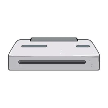 Business laminator machine cartoon vector illustration Illustrazione stock