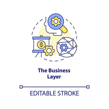Business layer concept icon Stock Illustration