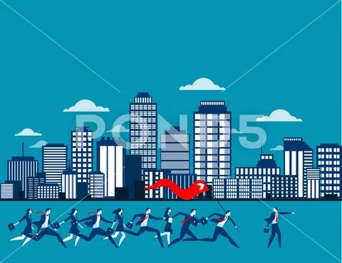 Business leader to success Stock Illustration