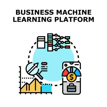 Business learning platform icon optimizing digital strategy analysis Ilustración de archivo