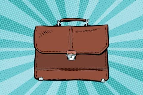 Business leather briefcase Stock Illustration