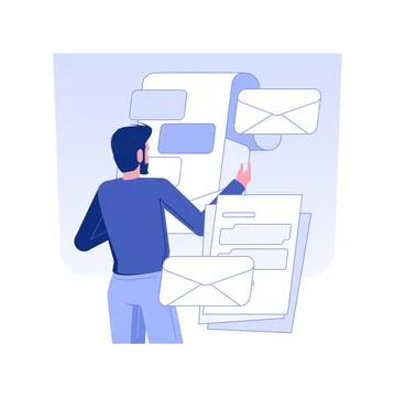 Business letters isolated concept vector illustration. イラスト素材