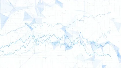 Business line graphs animation isolated on white Stock Footage 145226526