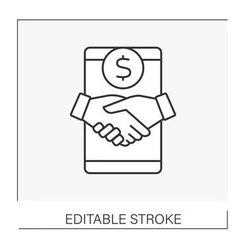 Business line icon 스톡 일러스트