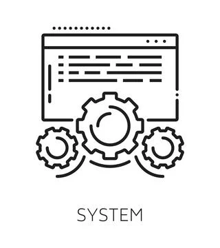 Business LMS software thin line icon or sign Stock Illustration