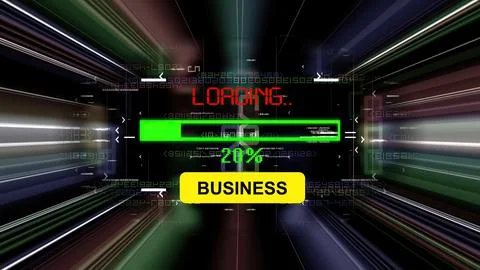 Business loading progress bar on the screen Stock Illustration