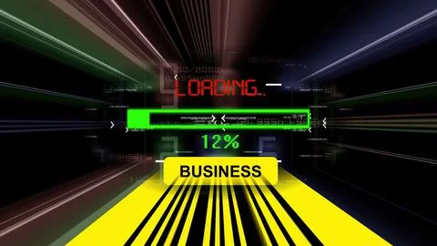 Business loading progress bar on the screen Stock Illustration
