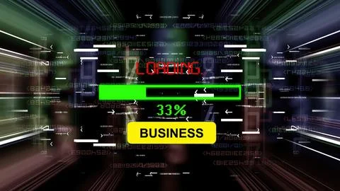 Business loading progress bar on the screen Stock Illustration