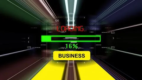 Business loading progress bar on the screen Foto stock