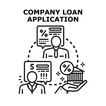 Business loan application process concept vector illustration Stock Illustration