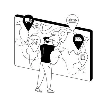 Business logistics abstract concept vector illustration. Illustration