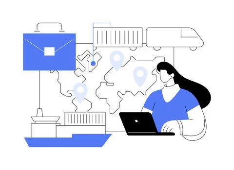 Business logistics abstract concept vector illustration. Illustration
