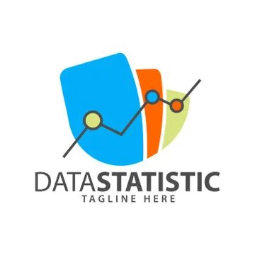 Business logo data statistics and bookkeeping templates with color diagrams Stock Illustration