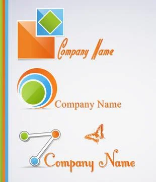 Business logo set Stock Illustration