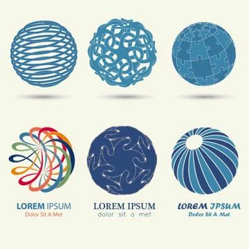 Business logo set Stock Illustration