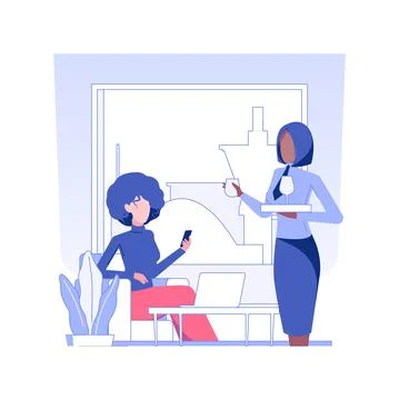 Business lounge isolated concept vector illustration. Stock Illustration
