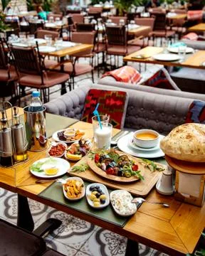 Business lunch set on the table Stock Photos
