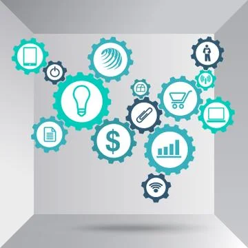 Business Machine Abstract Concept Stock Illustration