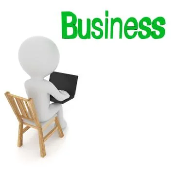 Business Man .3D rendering Stock Illustration