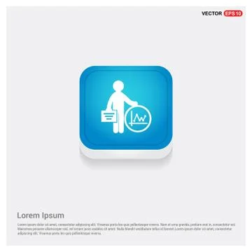 Business Man and progress Icon Illustrazione stock