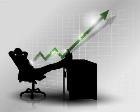Business man and table Stock Illustration