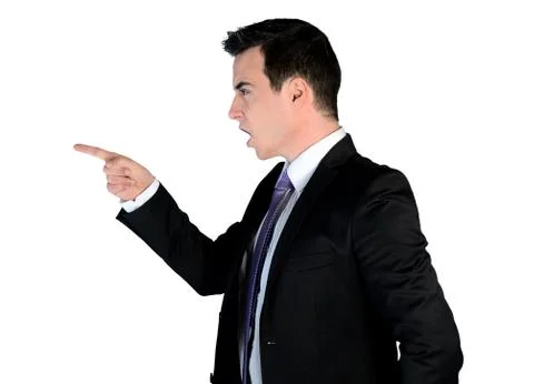 Business man angry pointing Stock Photos