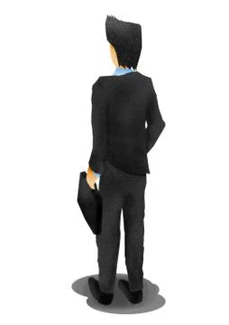 Business man from the back Stock Illustration