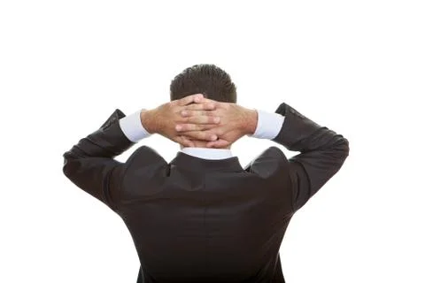 Business man back view thinking Stock Photos