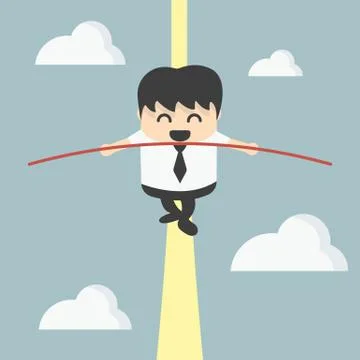 Business man balancing 스톡 일러스트