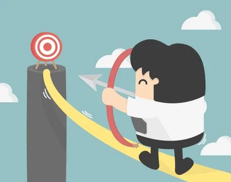 Business man balancing Stock Illustration
