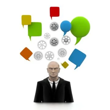 Business man Brain in Progress Stock Illustration