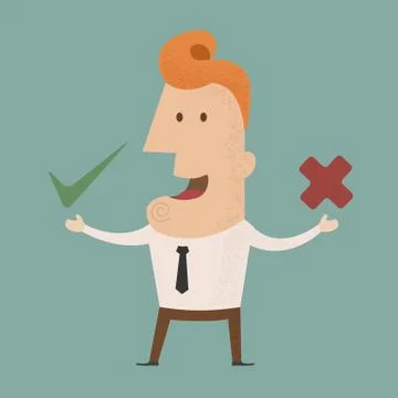 Business man check mark - Vector , eps10 vector format Stock Illustration