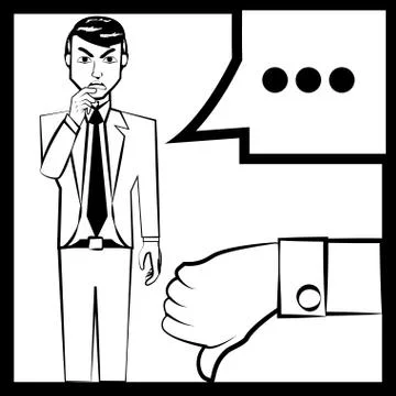Business man comic outline イラスト素材