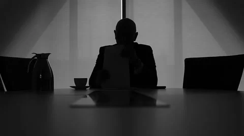 Business Man On Desk Stock Footage 65150697