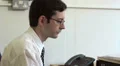 Business man distracted at work HD Footage