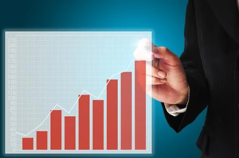 Business man draw analyss graph Stock-Illustration