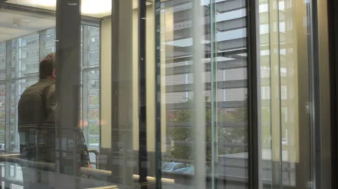 Business Man in Elevator Stock Footage 46066088