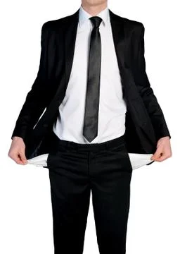 Business man empty pockets Photos