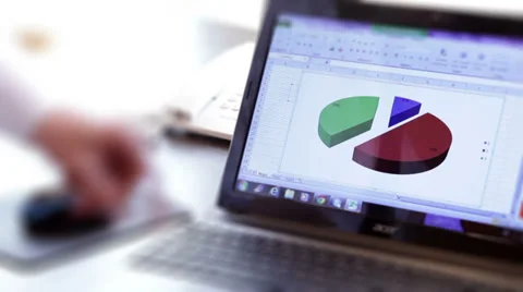 Business man explaining a chart Stock Footage 35573733