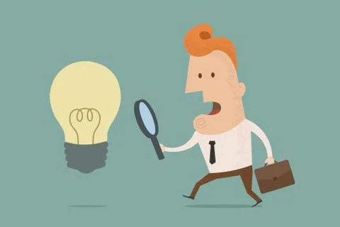 Business man finding idea , eps10 vector format Stock Illustration