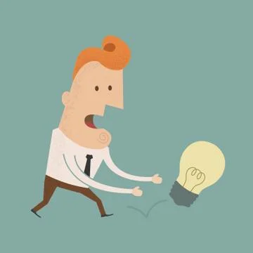 Business man finding idea , eps10 vector format Stock Illustration